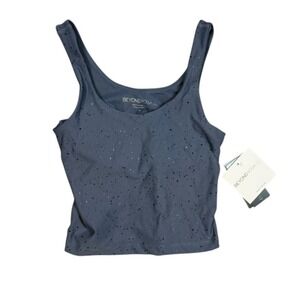 Beyond Yoga Women's Blue Keep It Simple Cropped Yoga Tank Size XS NWT